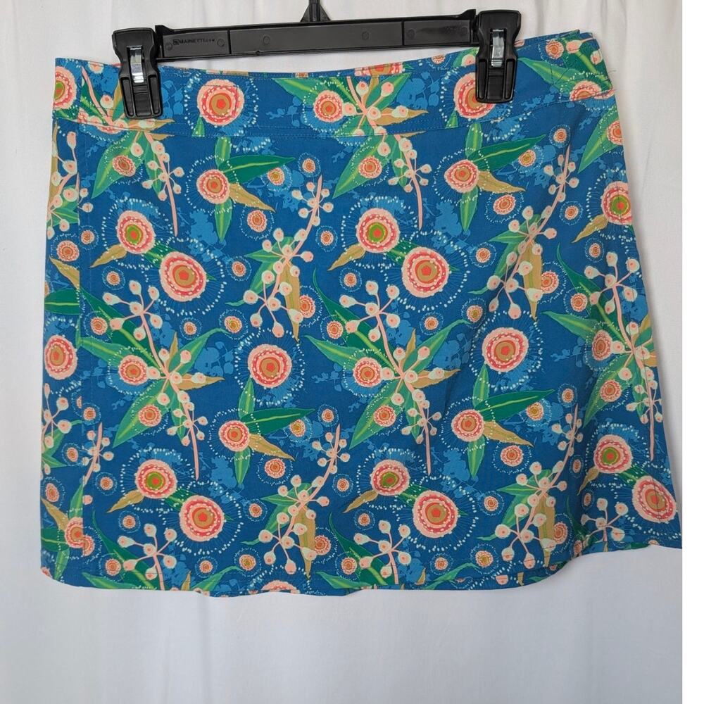 Ripskirt Hawaii Wrap Skirt Womens Medium Length 1 Blue Multicolor Floral Beach